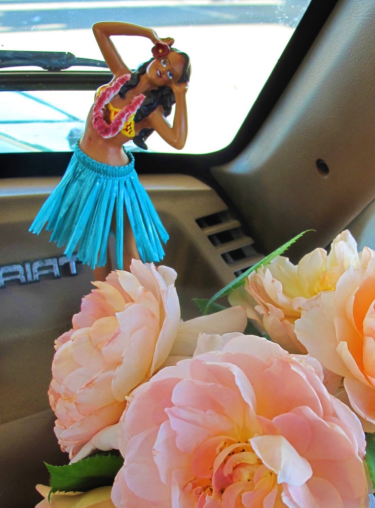 Hula Girl with Roses