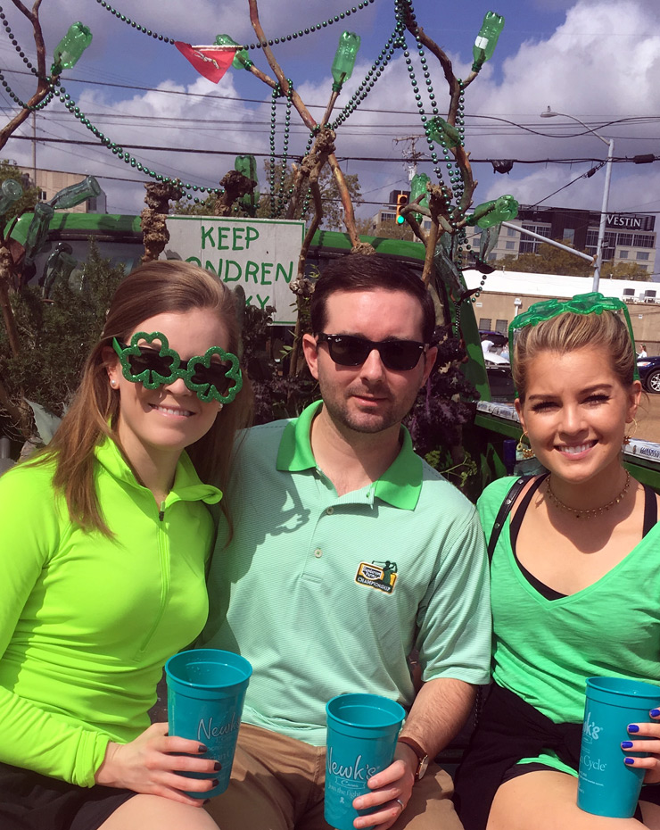 My son Ira, his wife Stevie, and her sister TJ visited before the parade kicked off