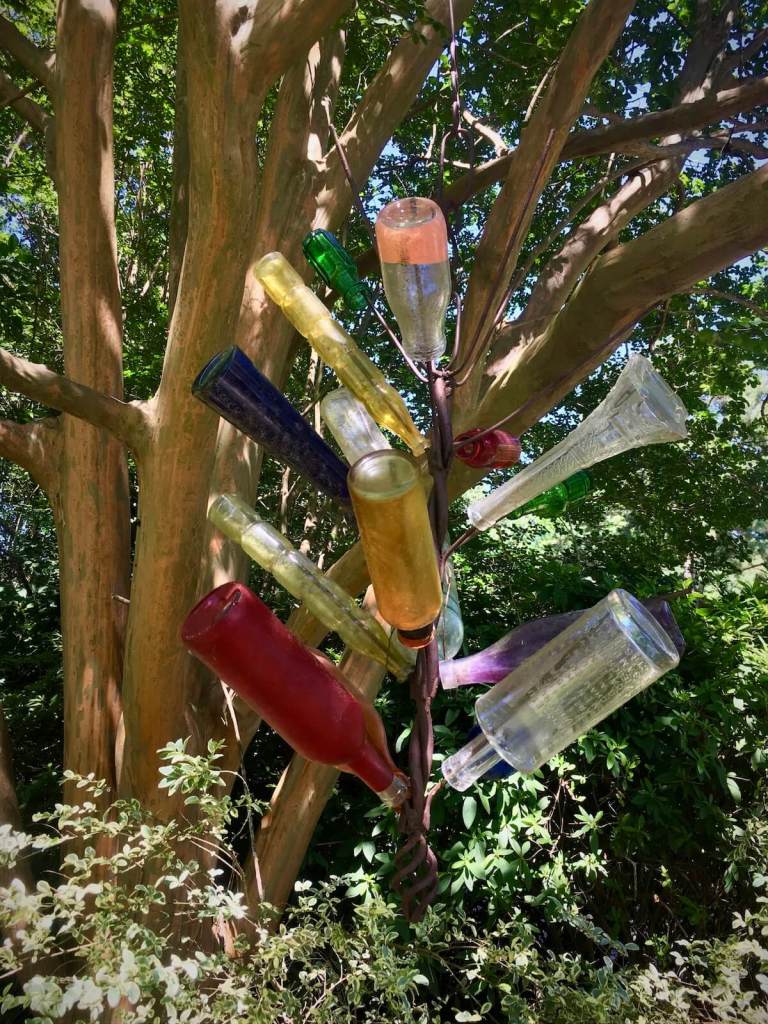 Bottle tree chandelier