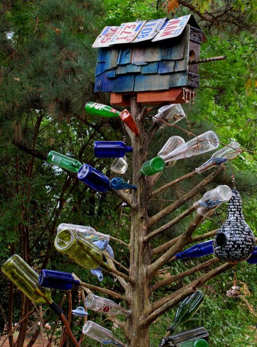 How to make a bottle tree: Birdhouse finial